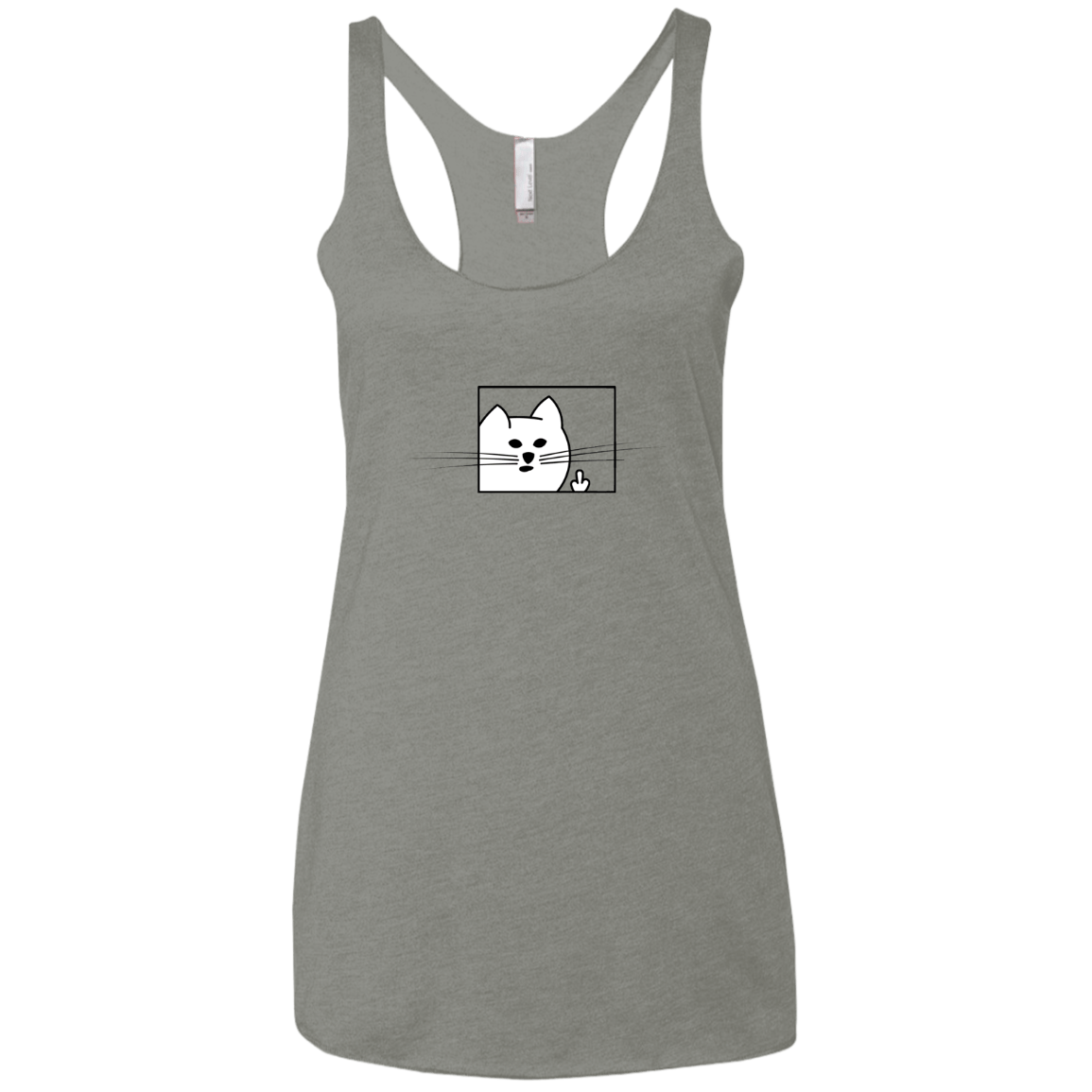 T-Shirts Venetian Grey / X-Small Feline Flip Women's Triblend Racerback Tank