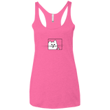 T-Shirts Vintage Pink / X-Small Feline Flip Women's Triblend Racerback Tank