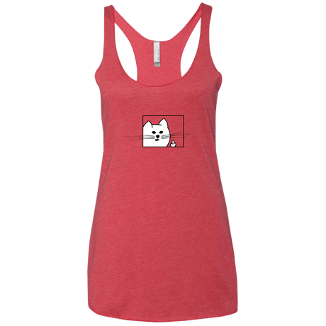 T-Shirts Vintage Red / X-Small Feline Flip Women's Triblend Racerback Tank