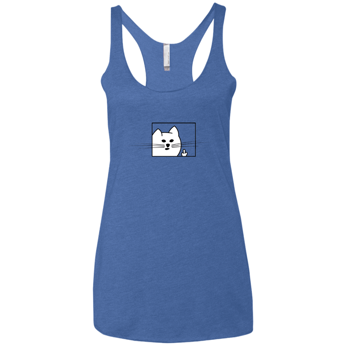 T-Shirts Vintage Royal / X-Small Feline Flip Women's Triblend Racerback Tank