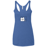 T-Shirts Vintage Royal / X-Small Feline Flip Women's Triblend Racerback Tank