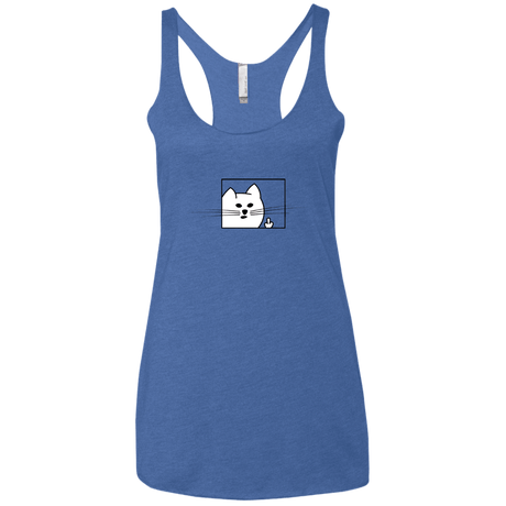 T-Shirts Vintage Royal / X-Small Feline Flip Women's Triblend Racerback Tank