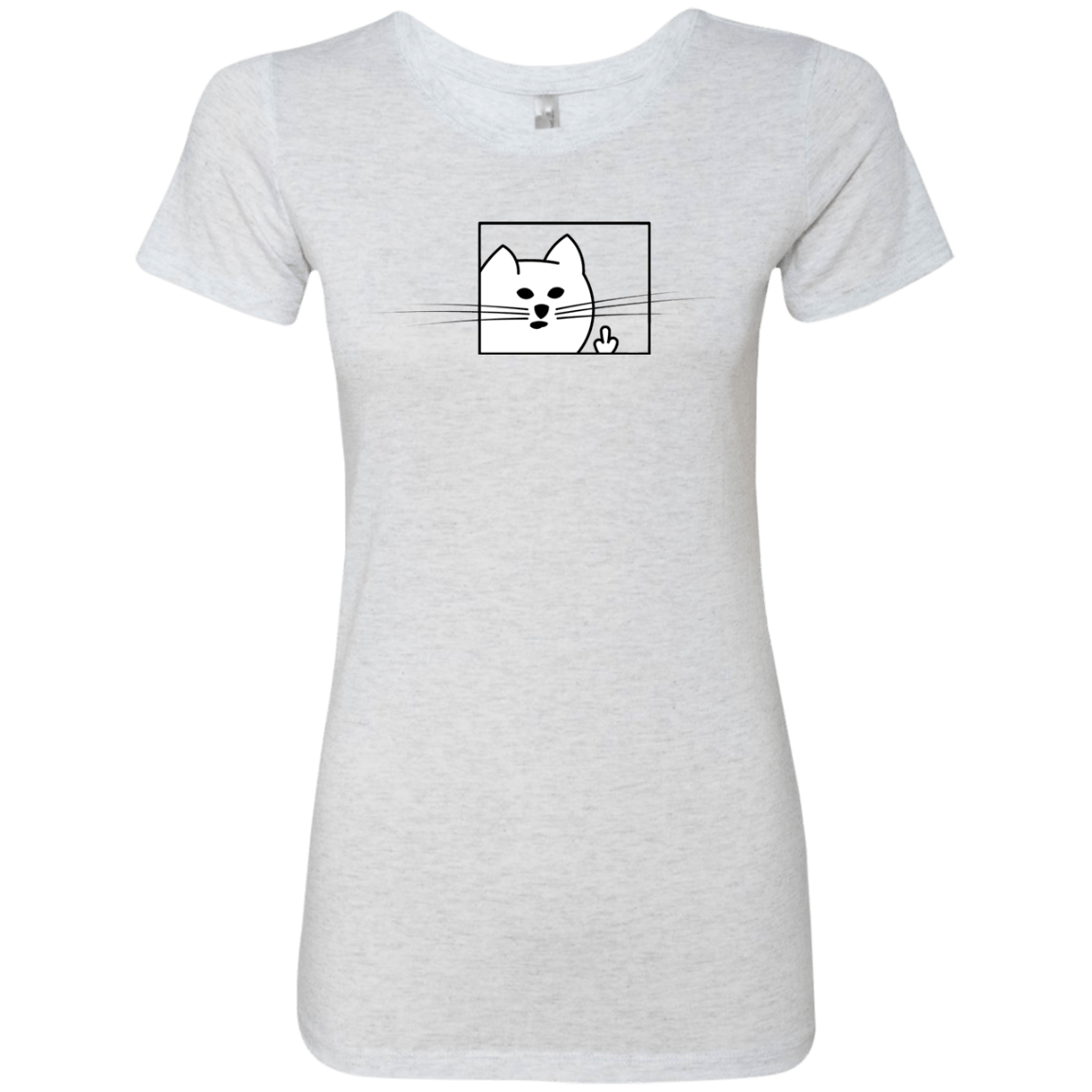 T-Shirts Heather White / S Feline Flip Women's Triblend T-Shirt
