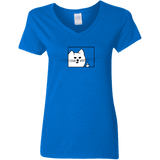 T-Shirts Royal / S Feline Flip Women's V-Neck T-Shirt