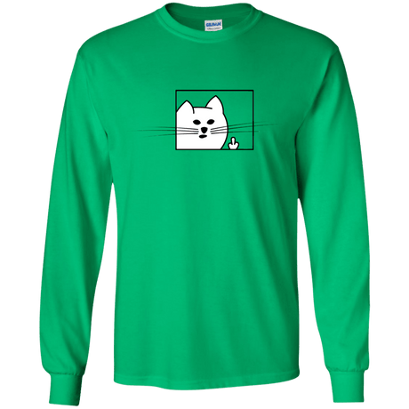 T-Shirts Irish Green / YS Feline Flip Youth Long Sleeve T-Shirt