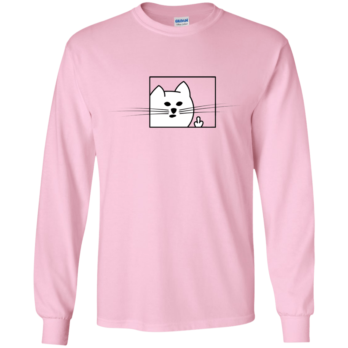 T-Shirts Light Pink / YS Feline Flip Youth Long Sleeve T-Shirt