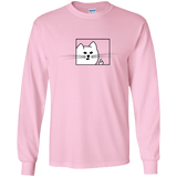 T-Shirts Light Pink / YS Feline Flip Youth Long Sleeve T-Shirt