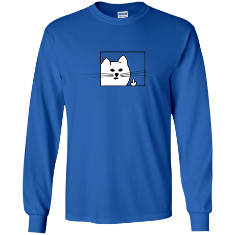 T-Shirts Royal / YS Feline Flip Youth Long Sleeve T-Shirt