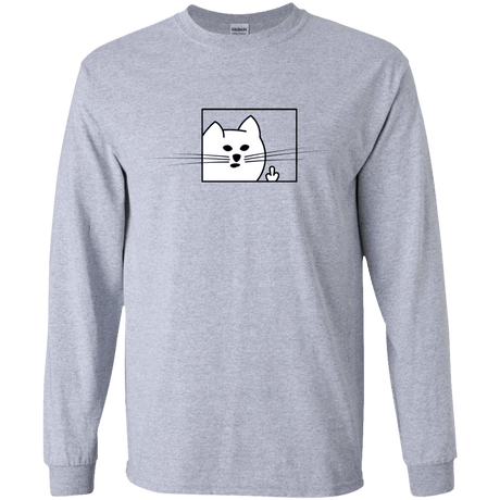 T-Shirts Sport Grey / YS Feline Flip Youth Long Sleeve T-Shirt