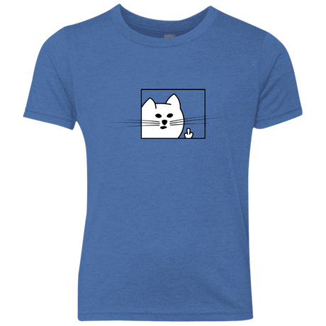 T-Shirts Vintage Royal / YXS Feline Flip Youth Triblend T-Shirt