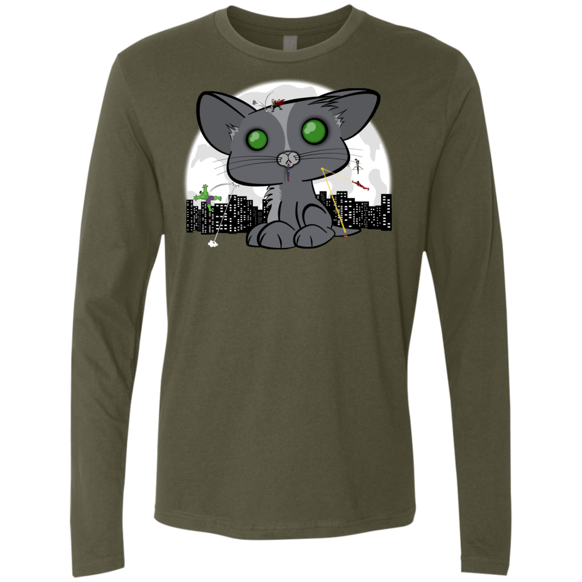 T-Shirts Military Green / Small Felinity War Men's Premium Long Sleeve
