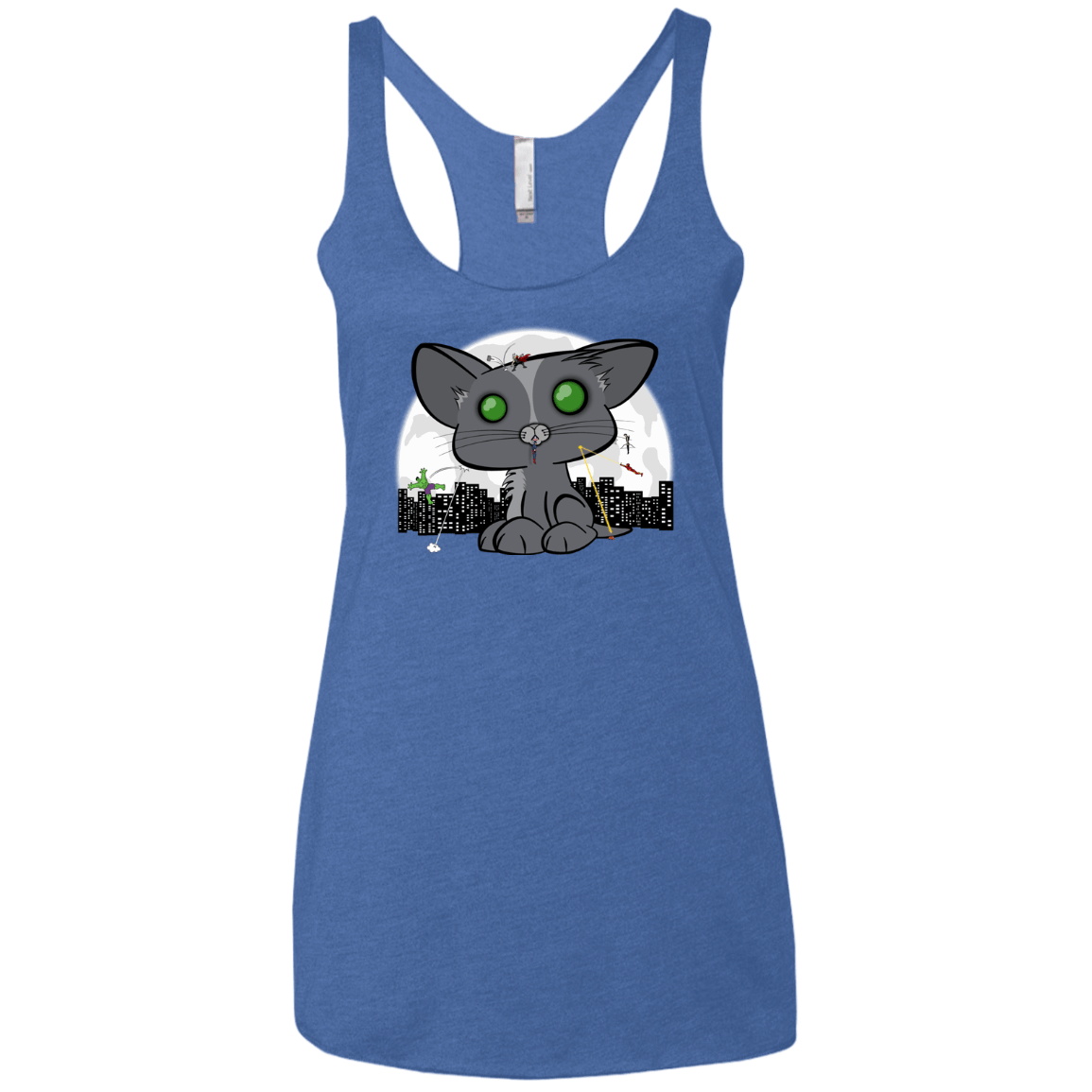 T-Shirts Vintage Royal / X-Small Felinity War Women's Triblend Racerback Tank