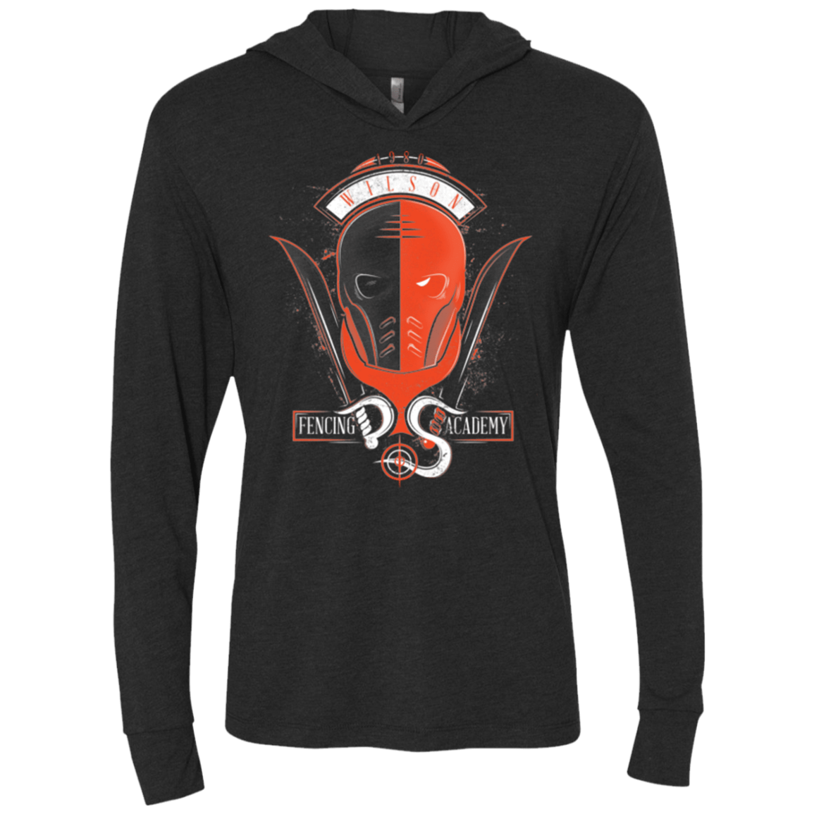 T-Shirts Vintage Black / X-Small Fencing Academy Triblend Long Sleeve Hoodie Tee