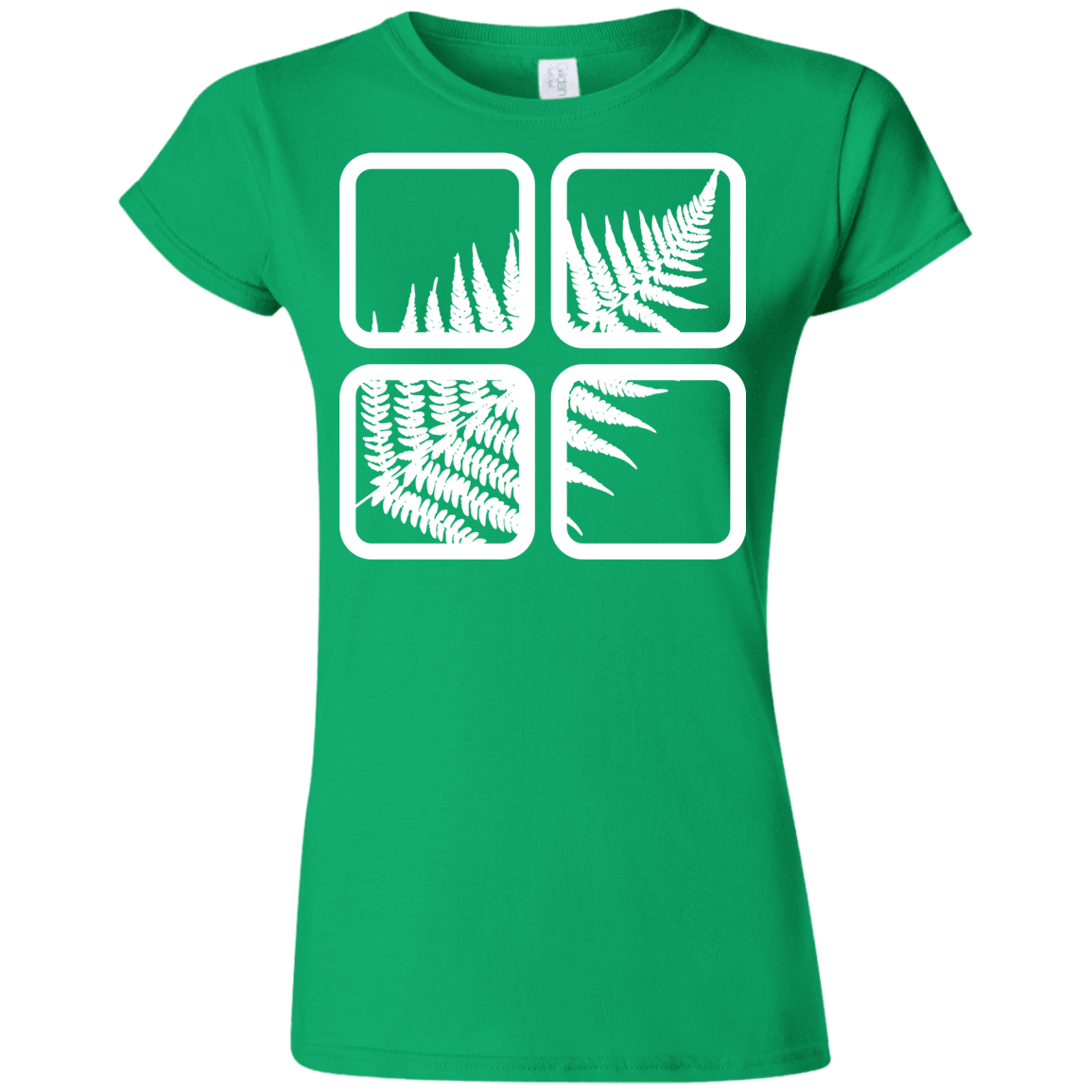 T-Shirts Irish Green / S Fern Pane Junior Slimmer-Fit T-Shirt