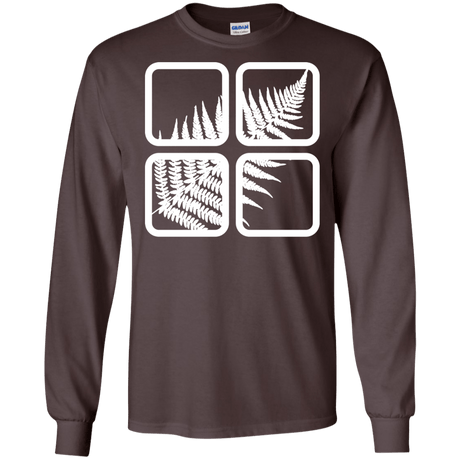 T-Shirts Dark Chocolate / S Fern Pane Men's Long Sleeve T-Shirt