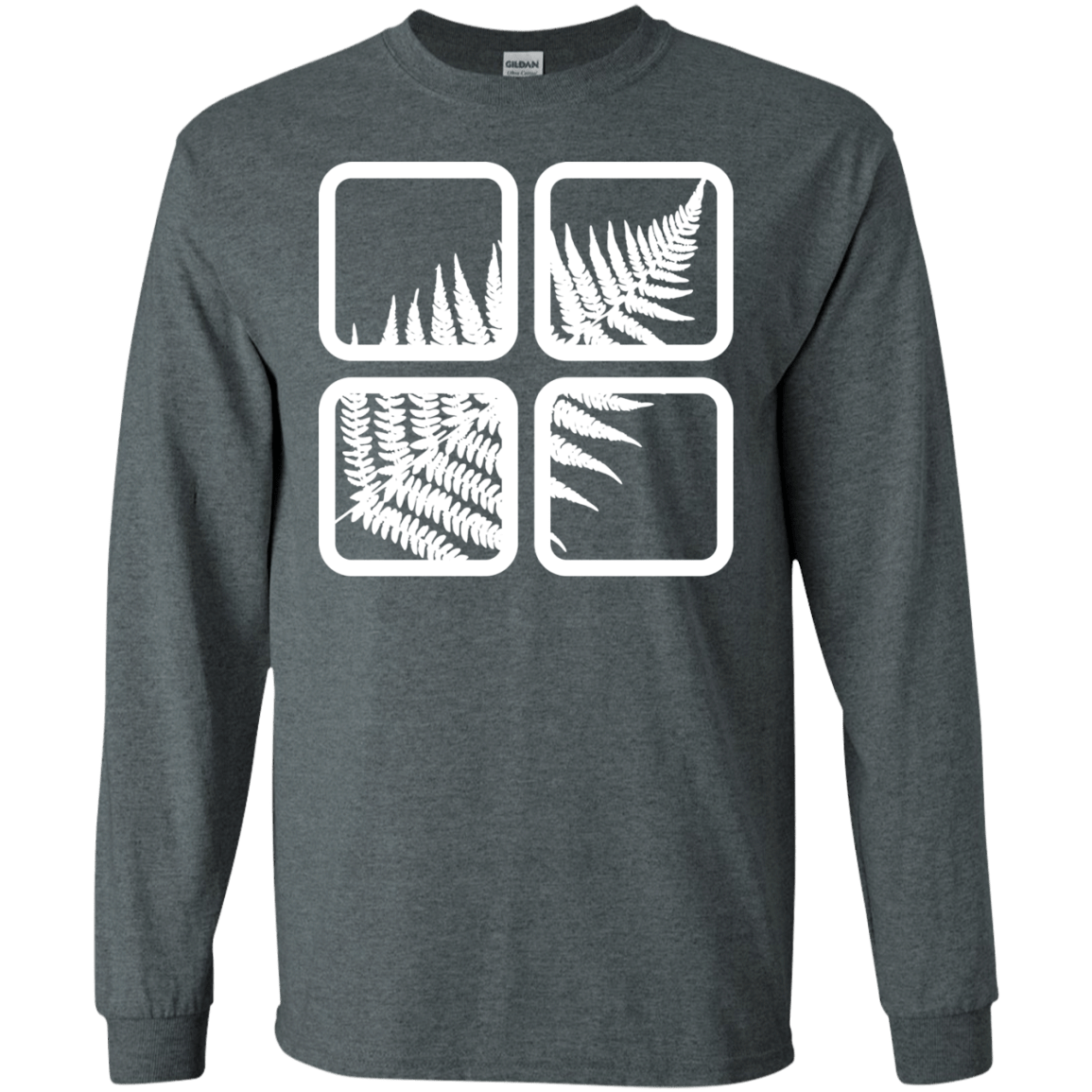 T-Shirts Dark Heather / S Fern Pane Men's Long Sleeve T-Shirt