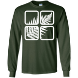 T-Shirts Forest Green / S Fern Pane Men's Long Sleeve T-Shirt