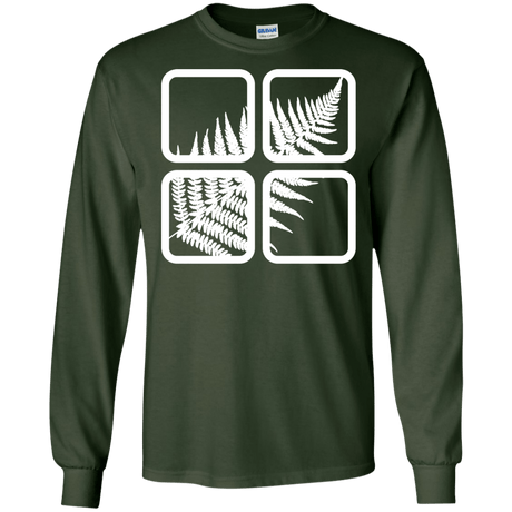 T-Shirts Forest Green / S Fern Pane Men's Long Sleeve T-Shirt