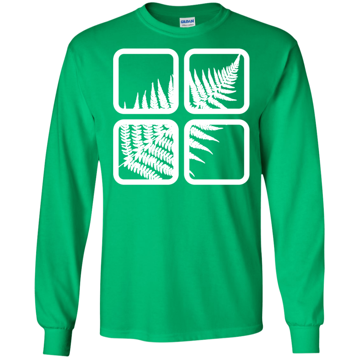 T-Shirts Irish Green / S Fern Pane Men's Long Sleeve T-Shirt