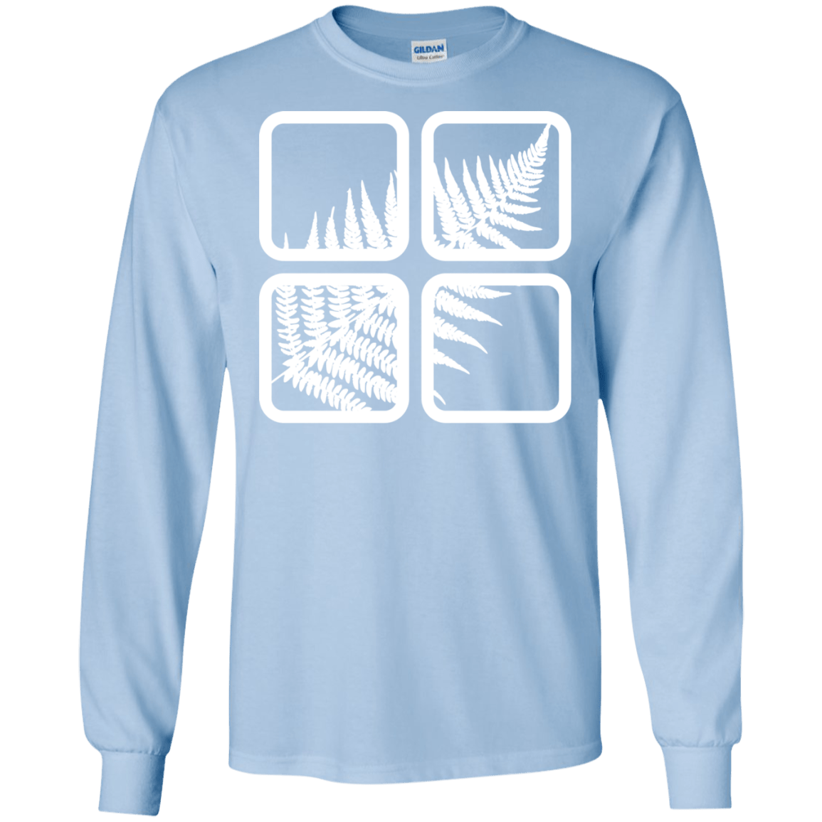 T-Shirts Light Blue / S Fern Pane Men's Long Sleeve T-Shirt