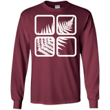 T-Shirts Maroon / S Fern Pane Men's Long Sleeve T-Shirt