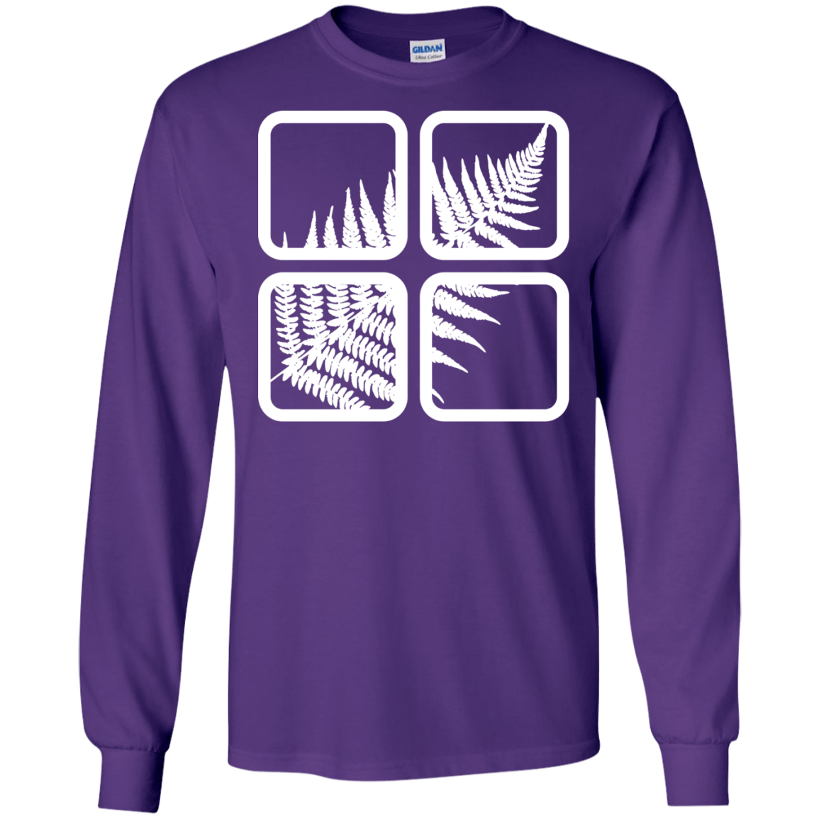 T-Shirts Purple / S Fern Pane Men's Long Sleeve T-Shirt