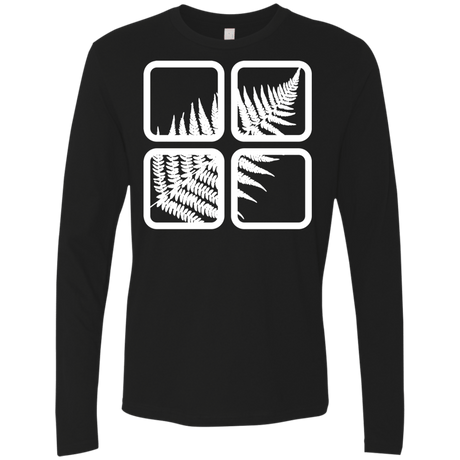 T-Shirts Black / S Fern Pane Men's Premium Long Sleeve