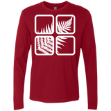 T-Shirts Cardinal / S Fern Pane Men's Premium Long Sleeve