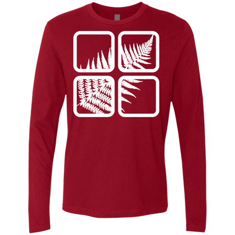 T-Shirts Cardinal / S Fern Pane Men's Premium Long Sleeve