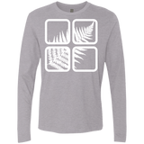 T-Shirts Heather Grey / S Fern Pane Men's Premium Long Sleeve