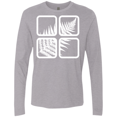 T-Shirts Heather Grey / S Fern Pane Men's Premium Long Sleeve