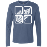 T-Shirts Indigo / S Fern Pane Men's Premium Long Sleeve