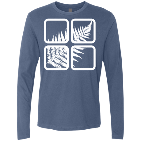 T-Shirts Indigo / S Fern Pane Men's Premium Long Sleeve