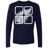 T-Shirts Midnight Navy / S Fern Pane Men's Premium Long Sleeve
