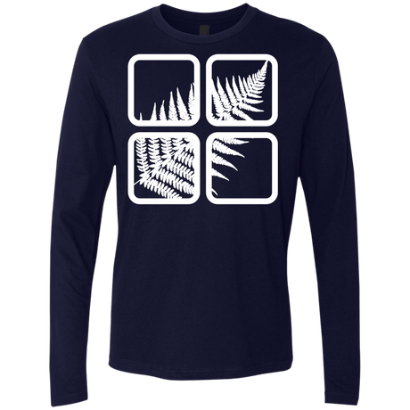 T-Shirts Midnight Navy / S Fern Pane Men's Premium Long Sleeve