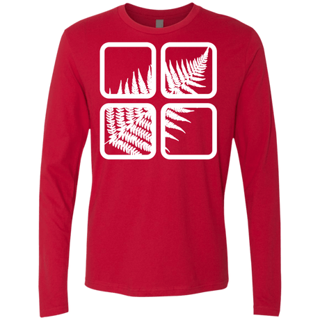 T-Shirts Red / S Fern Pane Men's Premium Long Sleeve