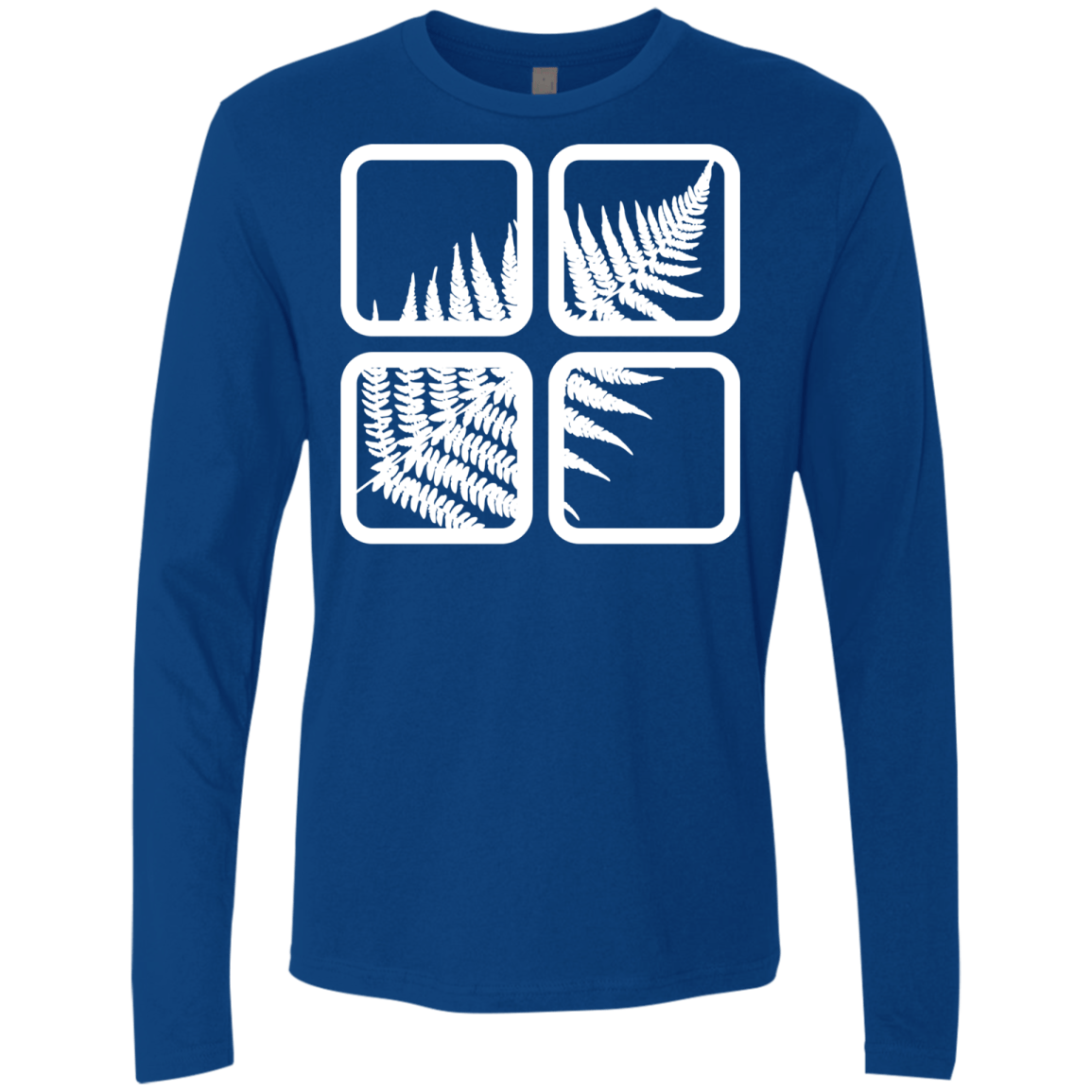 T-Shirts Royal / S Fern Pane Men's Premium Long Sleeve