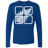 T-Shirts Royal / S Fern Pane Men's Premium Long Sleeve