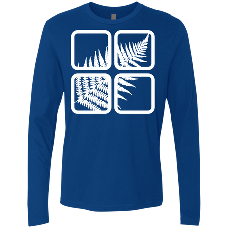 T-Shirts Royal / S Fern Pane Men's Premium Long Sleeve