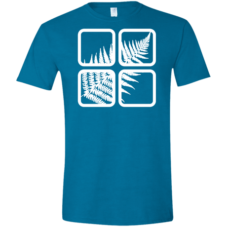 T-Shirts Antique Sapphire / S Fern Pane Men's Semi-Fitted Softstyle