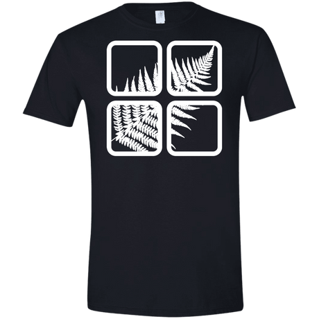 T-Shirts Black / X-Small Fern Pane Men's Semi-Fitted Softstyle