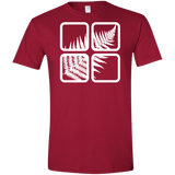 T-Shirts Cardinal Red / S Fern Pane Men's Semi-Fitted Softstyle