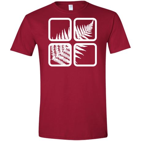 T-Shirts Cardinal Red / S Fern Pane Men's Semi-Fitted Softstyle