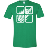 T-Shirts Heather Irish Green / S Fern Pane Men's Semi-Fitted Softstyle