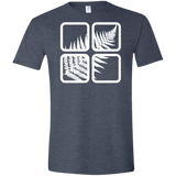 T-Shirts Heather Navy / S Fern Pane Men's Semi-Fitted Softstyle