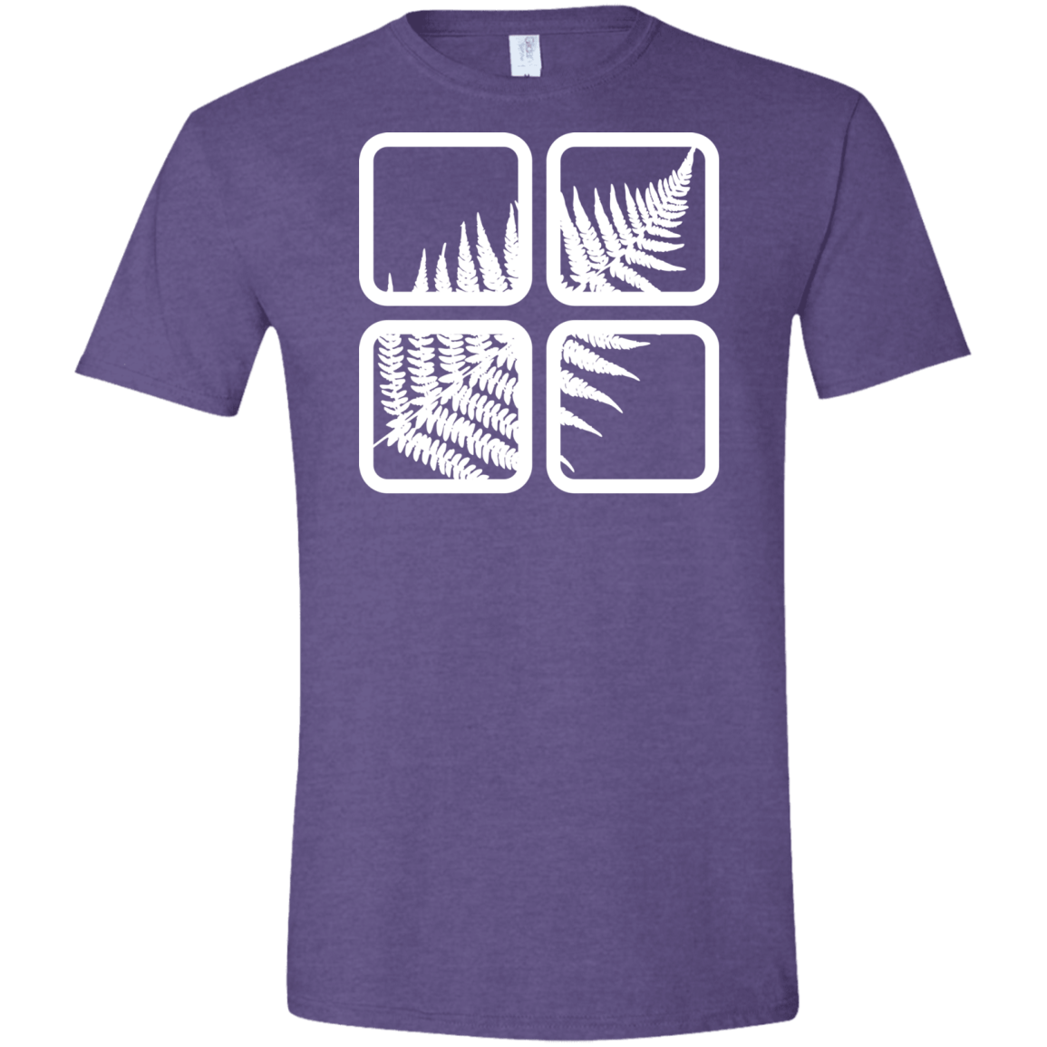 T-Shirts Heather Purple / S Fern Pane Men's Semi-Fitted Softstyle