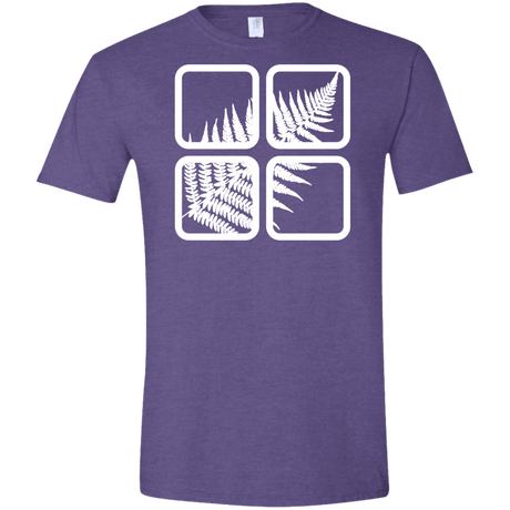 T-Shirts Heather Purple / S Fern Pane Men's Semi-Fitted Softstyle