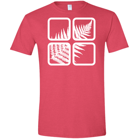 T-Shirts Heather Red / S Fern Pane Men's Semi-Fitted Softstyle