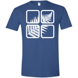 T-Shirts Heather Royal / X-Small Fern Pane Men's Semi-Fitted Softstyle