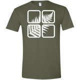 T-Shirts Military Green / S Fern Pane Men's Semi-Fitted Softstyle
